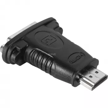 Wentronic Goobay HDMI™ / DVI-D adapteris, HDMI standartinis kištukas (A tipas), juodas - 19 kontaktų HDMI™ kištukas > DVI-D (24+1) lizdas (68098)