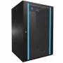 Sieninis stovas Extralink Rackmount 18U 600x600 juodas su rakinamu stiklu
