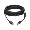 Eaton Tripp Lite Series USB 3.2 Gen 1 Plenum-Rated Fiber Active Optical Cable (AOC) - A/B M/M, Juoda, 20m - USB laidas - USB A tipas (vyriškas) į USB B tipą (vyriškas) - USB 3.2 Gen 1 - 20,0 m - P