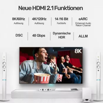 HDMI kabelis Unitek 8K HDMI 2.1 Ultra Speed 3 m, A tipo kištukas–kištukas, 48 Gbit/s, 60 Hz, juodas