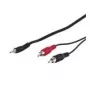Wentronic Goobay 3,5 mm lizdo / RCA adapterio laidas, juodas, 3 m - 3,5 mm kištukas (3 kontaktai, stereo) > 2x RCA kištukas (garsas kairė/dešinė) (50196)