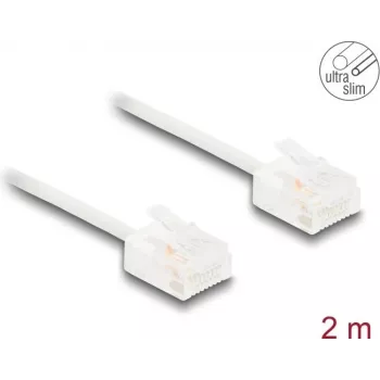DeLOCK RJ45 Cat.6 tinklo kabelis 2 m baltas