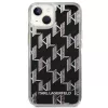 Karl Lagerfeld KLHCP14MLMNMK kietas dėklas, skirtas iPhone 14 Plus 6,7 inch, juodas/juodas Liquid Glitter Monogram