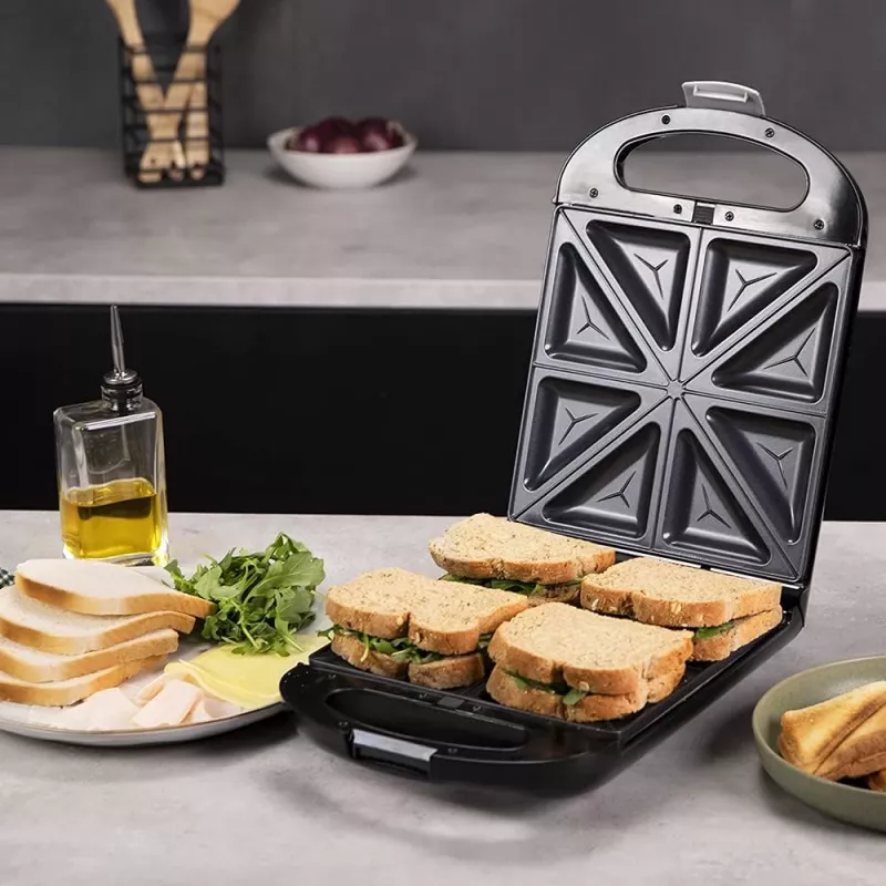 Sumuštinių keptuvė Cecotec Rock'nToast Family 3in1 | 1500 W | 3 plokštės | Juoda