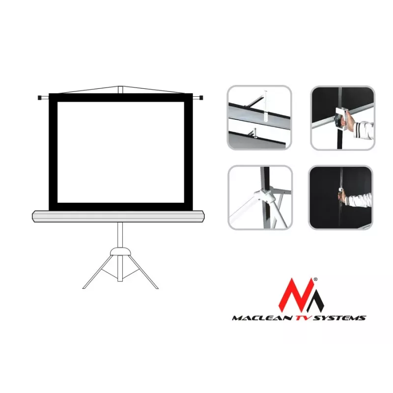 Tripod projekcinis ekranas Maclean MC-680 112 1:1 200x200
