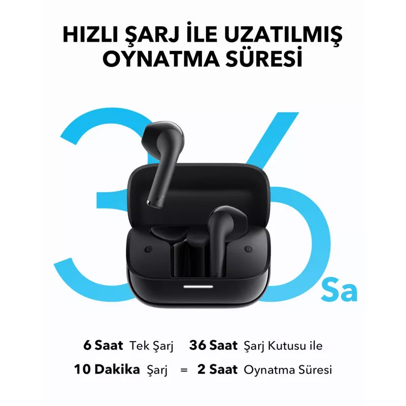 Belaidės ausinės Anker Soundcore A3994G11 K20i, juodos, intraauralinės