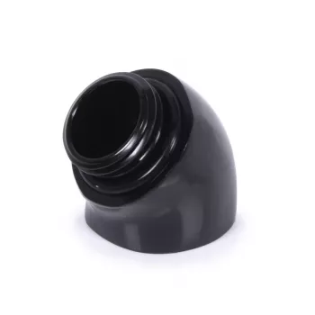 Alphacool 17590 vandens bloko adapteris 45° G1/4 inch moteriškas / vyriškas, matinė juoda, 20 mm × 21 mm × 21 mm