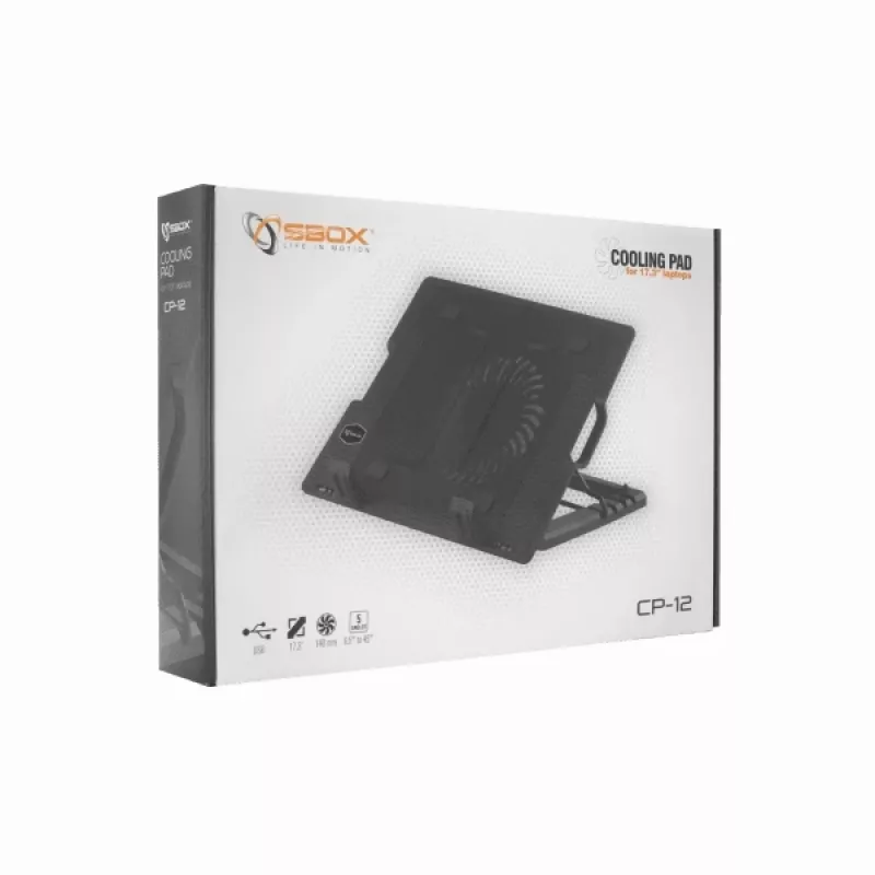 Sbox CP-12 aušinimo stovas nešiojamam kompiuteriui iki 17,3 colių