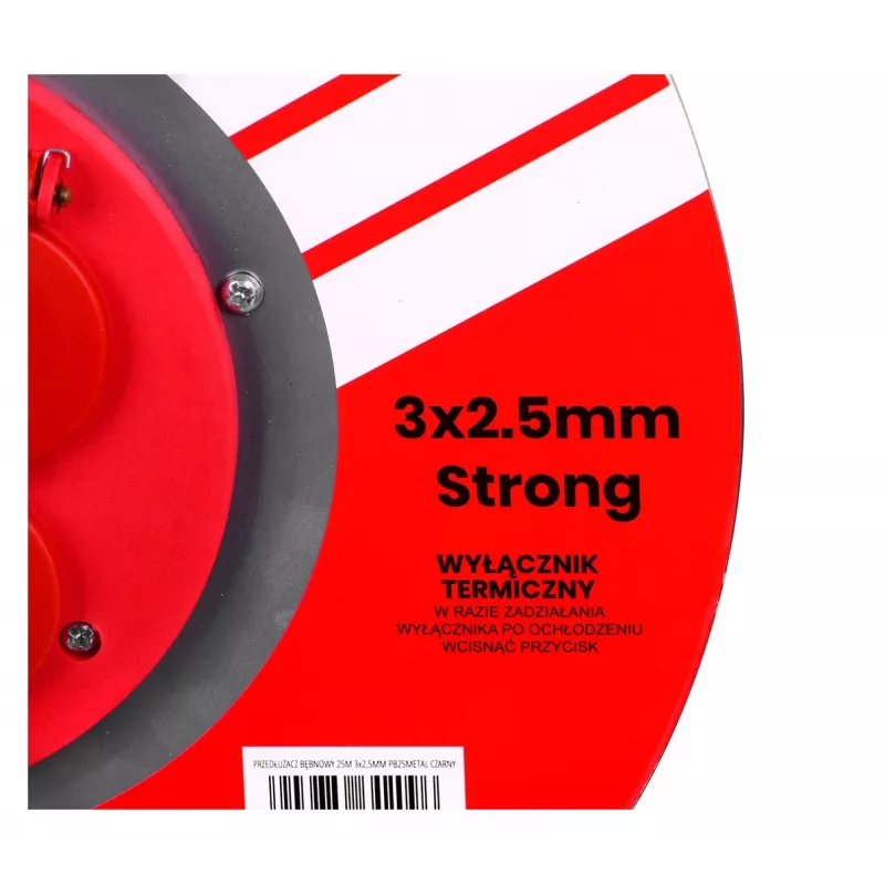 Prailginimo laidas VERTEX PB25METAL 3x2,5 mm Juodas