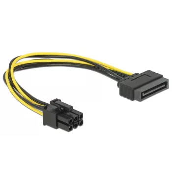 Delock 82924 SATA 15 kontaktų į 6 kontaktų PCI Express maitinimo laidas