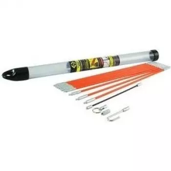 C.K T5411 kabelių traukimo strypų rinkinys, 10 strypų po 33 cm (iš viso 3,3 m), su kabelio kabliu