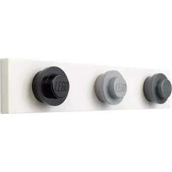 Sieninis laikiklis Room Copenhagen LEGO 41110003 — pilka/juoda, tvirtinimas prie sienos vaikiškų baldų stabilumui