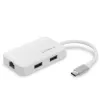 Edimax EU-4308 nešiojamojo kompiuterio dokas / prievadų replikatorius USB 3.2 Gen 1 (3.1 Gen 1) Type-C Baltas