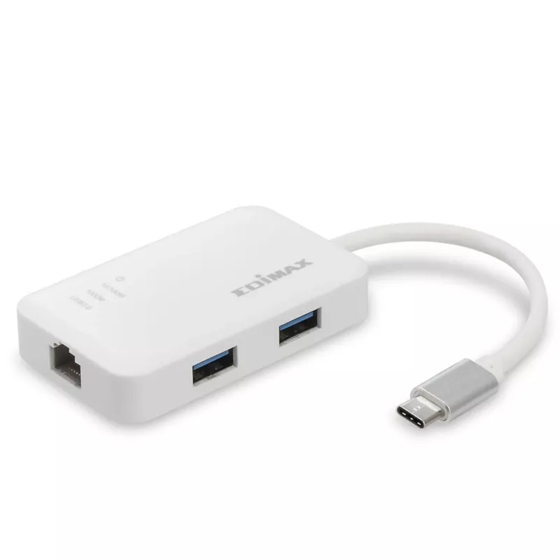 Edimax EU-4308 nešiojamojo kompiuterio dokas / prievadų replikatorius USB 3.2 Gen 1 (3.1 Gen 1) Type-C Baltas