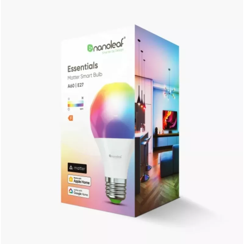 Nanoleaf Essentials Smart A60 Lemputė E27 9W 806Lm RGBCW 2700-6500K