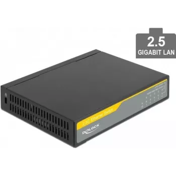 Tinklo jungiklis DeLOCK 87781 2.5G Ethernet juodas