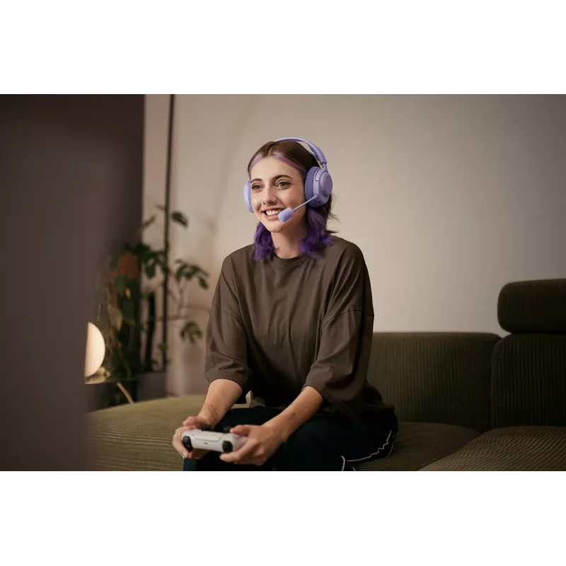 Ausinės Steelseries Arctis Nova 3P Wireless, skirta PlayStation, levandų spalvos