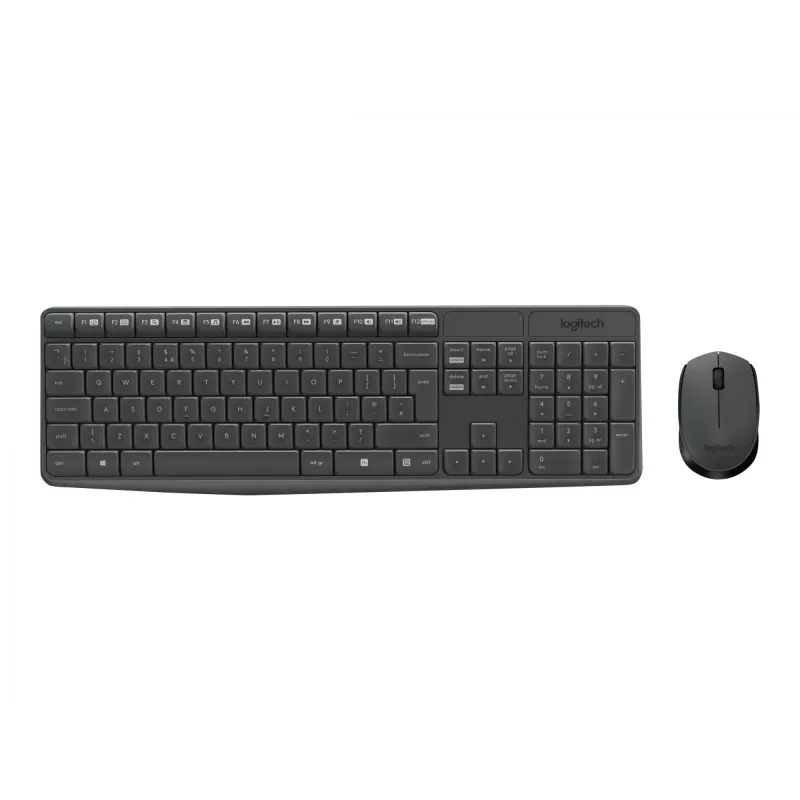 Logitech MK235 - belaidis klaviatūros ir pelės rinkinys, 2,4 GHz, portugališkas išdėstymas