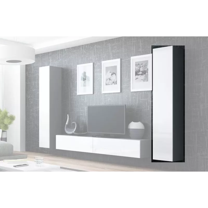 Cama uždara Spintelė VIGO '180' 180/40/30 sonomos ąžuolas/baltas blizgus