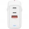 4smarts GaN Flex Universal baltas sieninis įkroviklis 65W 2xUSB-C + 1xUSB-A