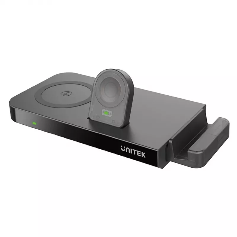 UNITEK MagMighty Combo 5 – 5 viename belaidis įkroviklis (telefonui, laikrodžiui, ausinėms) juodas