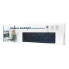 GEMBIRD KB-UML-02 belaidė multimedijos klaviatūra USB, apšvietimas, juoda