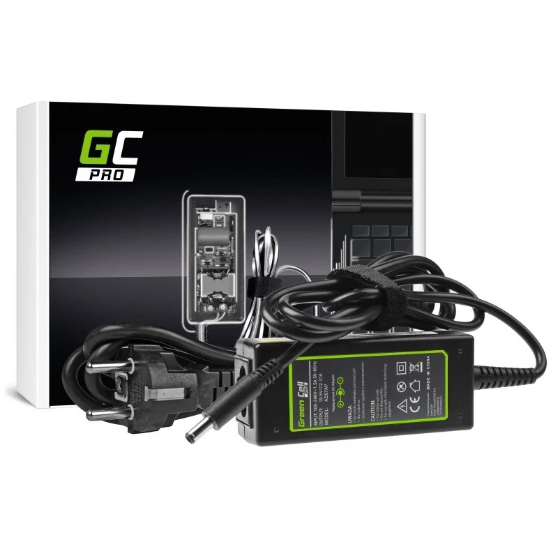 Maitinimo adapteris Green Cell AD57AP 45 W 19,5 V 2,31 A, skirtas Dell nešiojamiesiems kompiuteriams, vidaus naudojimui, juodas