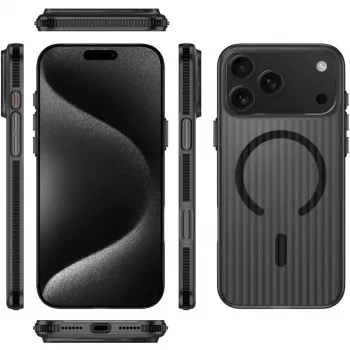 4smarts Design Case Aero, skirtas iPhone 17 Pro Max, juodas (541642)