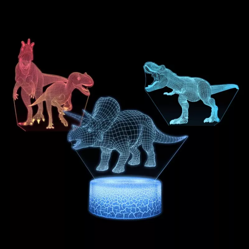 Stalinė LED lempa MANTA SNL117RGB RGB 3D dinozauras dekoratyvinis apšvietimas