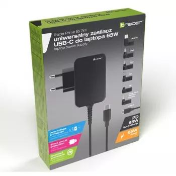 Maitinimo adapteris nešiojamam kompiuteriui Prime 65W universalus 7w1