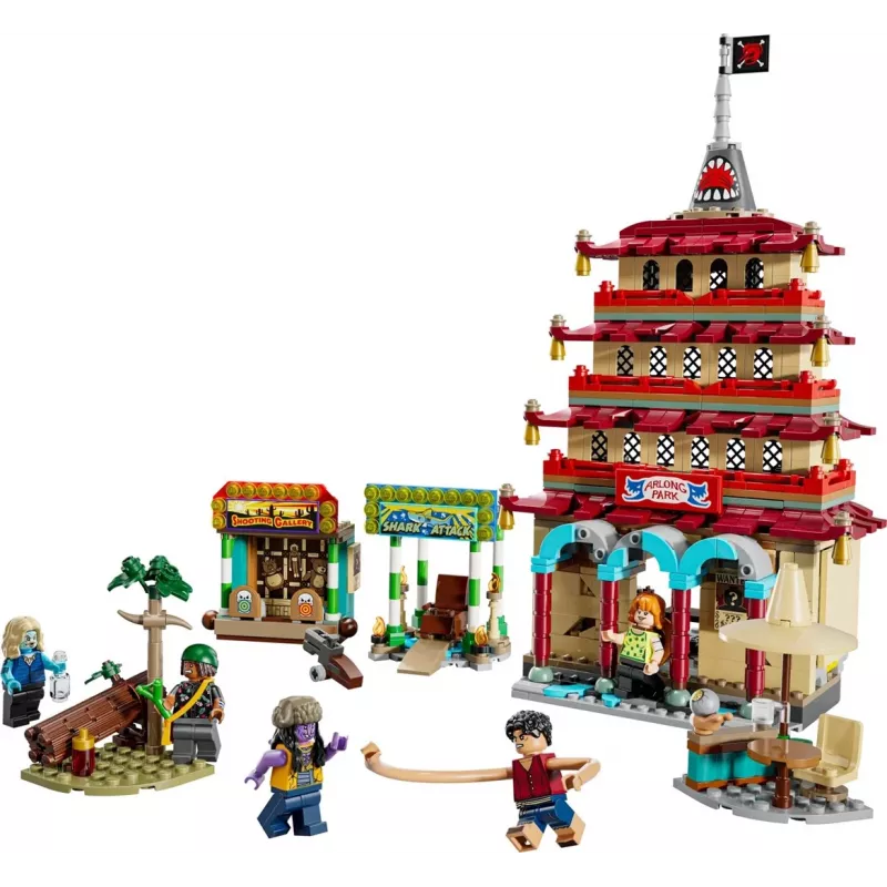 LEGO rinkinys Vieno gabalo Arlong Park 75638 – 926 dalių, 5 minifigūrėlės, rekomenduojamas amžius 9+