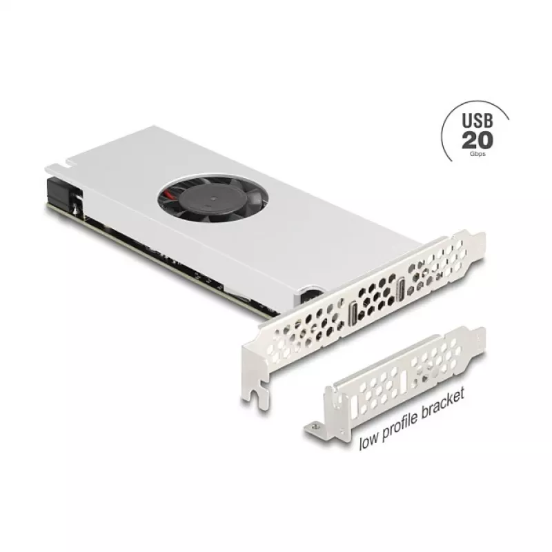 PCI Express x16 kortelė DELOCK 90805 – 2 × USB 20 Gbps Type-C