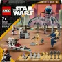 LEGO Star Wars Clone Trooper & Battle Droid Battle Pack – žaislų rinkinys su greičio dviračiu, 4 minifigūrėlėmis ir 5 figūrėlėmis, dovana berniukams