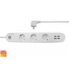 Išmanusis rozetinis blokas Denver SHP-300U 3 AC lizdai E tipas 4 Baltas