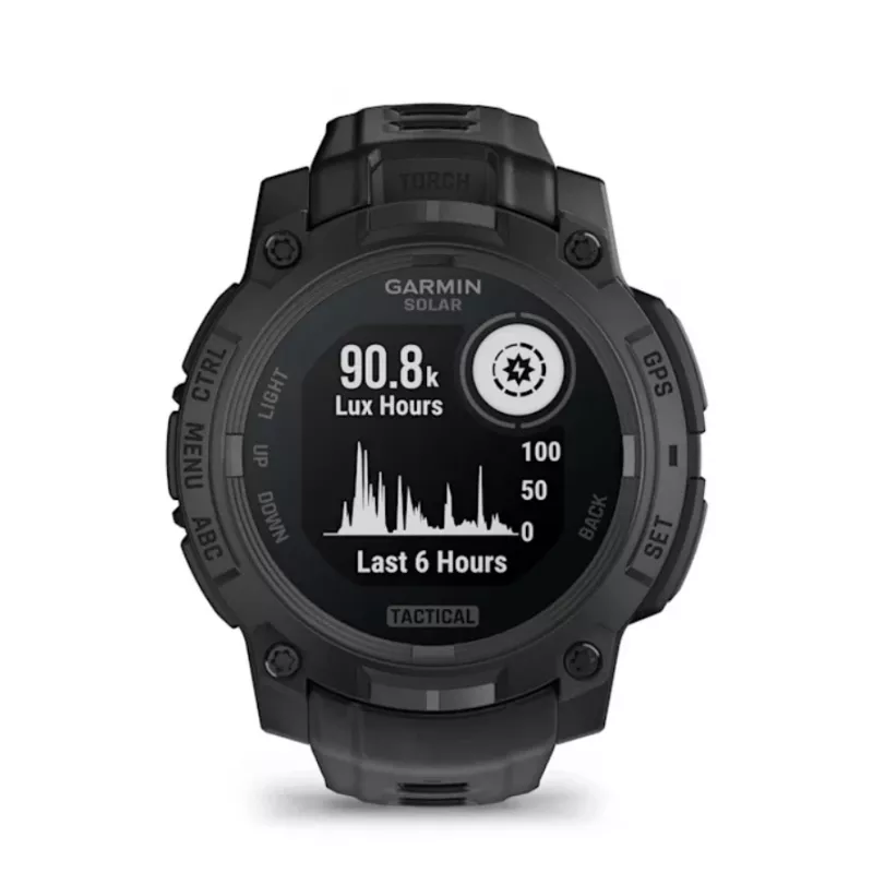 Išmanusis laikrodis GARMIN Instinct 3 45mm Solar Tactical Edition Black — 45 mm, saulės įkrovimas, GPS, širdies ritmo matuoklis