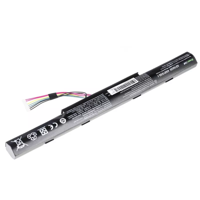 Baterija Green Cell AC51, skirta Acer Aspire E15/E17 – Li-Ion 14.8V 2200mAh 4 celės, juoda