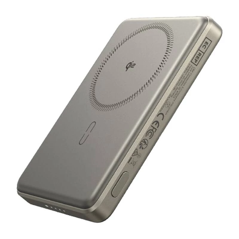 Nešiojamas maitinimo bankas ESR Qi2 MagSlim 5000 mAh smėlio spalvos