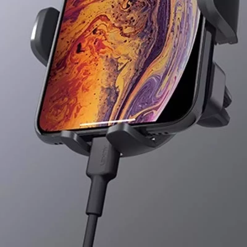 Telefono laikiklis Aukey HD-C48 reguliuojamas 360° išmaniesiems telefonams ir mažoms planšetėms, spaustuvinis laikiklis, sukama ranka