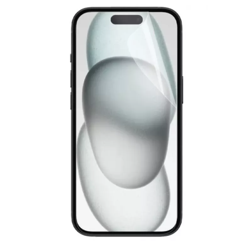 Mobilis 036310 skaidri apsauginė plėvelė iPhone 15 Pro, atspari įbrėžimams ir smūgiams