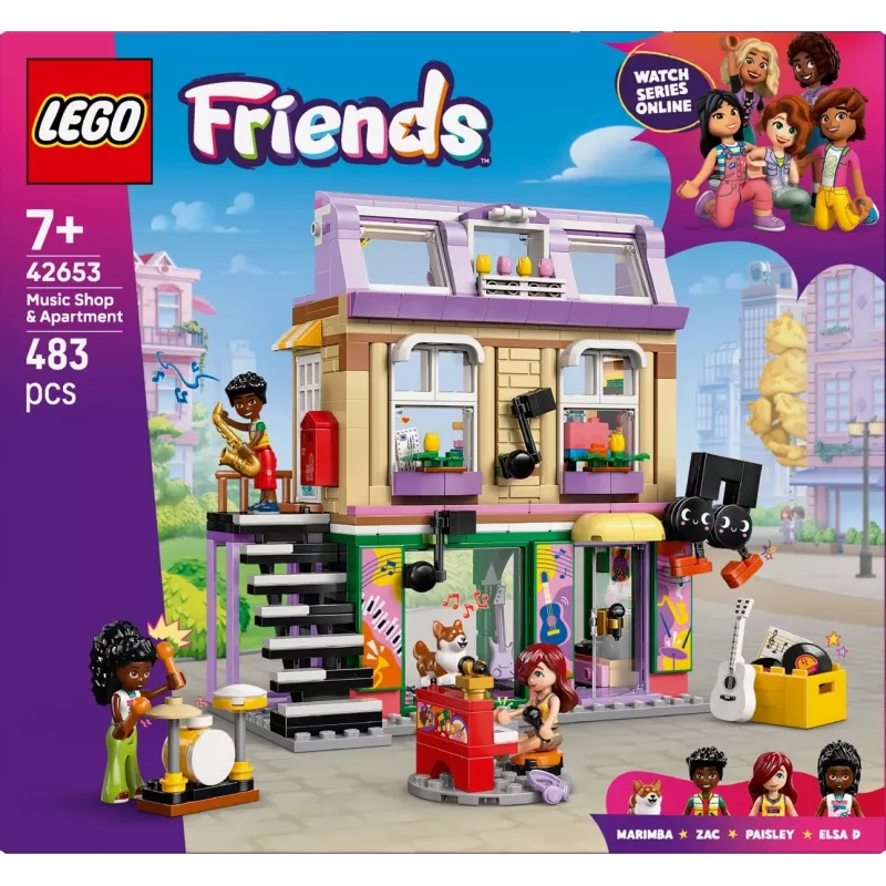 LEGO FRIENDS 42653 Muzikos parduotuvė ir butas