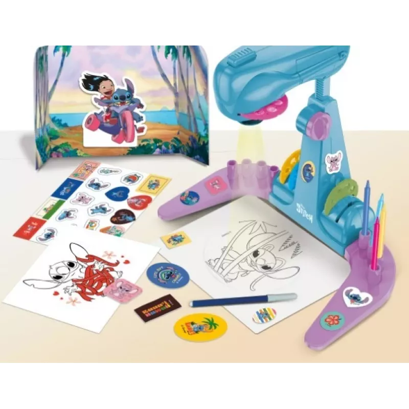 Stitch projektorius piešimo mokyklinis rinkinys