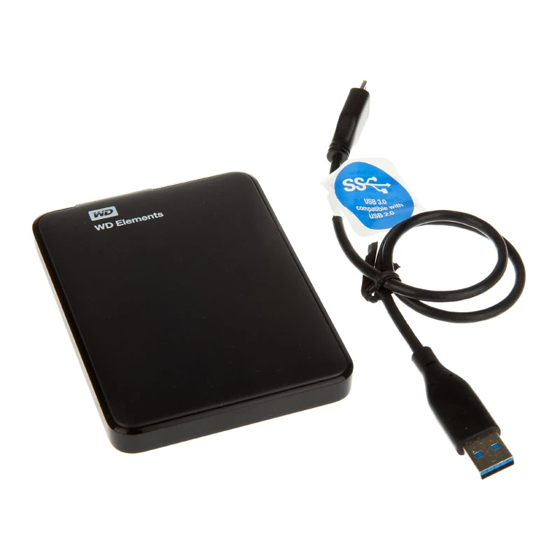 WD Elements Portable 1TB išorinis kietasis diskas USB 3.0 (WDBUZG0010BBK)