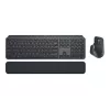 Logitech MX Keys Combo verslui 2 kartos klaviatūra + pelė, RF belaidis + Bluetooth, AZERTY prancūziškas išdėstymas, grafitas