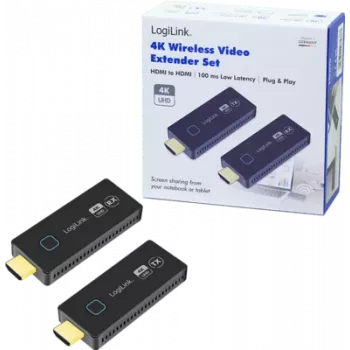 Belaidis HDMI siuntimo rinkinys LOGILINK HDW0102 – 30 m atstumas, HDMI siųstuvas ir imtuvas