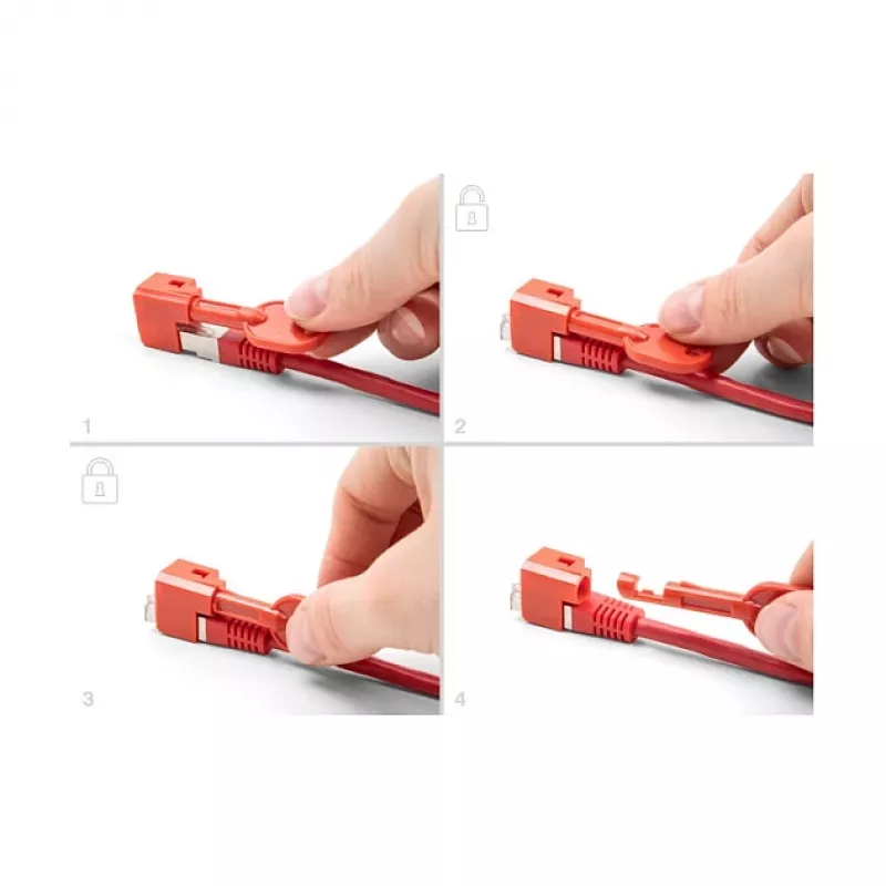 DeLOCK 20929 RJ45 prievadų blokatorius 10 vnt. raudoni