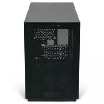 Mini ITX/ATX kompiuterio korpusas ssupd Meshroom D (CS-MRD-BK-1) – kompaktiškas juodas korpusas su tinklelinėmis plokštėmis