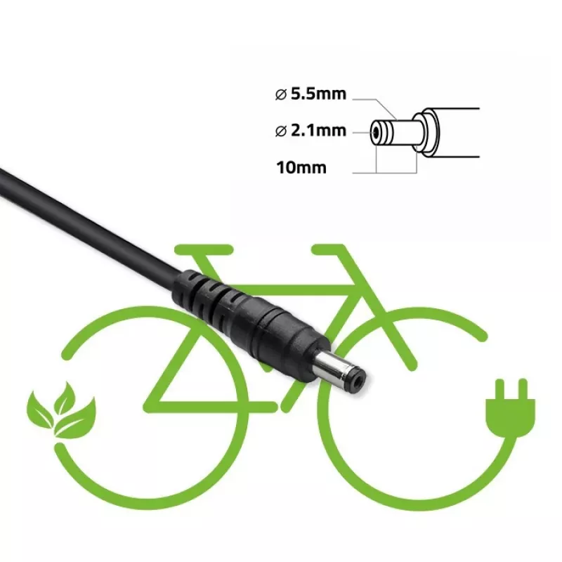 E-dviračio įkroviklis QOLTEC 50332 – 36V/42V, 2A, 5,5×2,1 mm kištukas