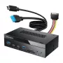 GrauGear G-MP03-CR-AU Daugiafunkcis priekinis skydelis 4 prievadų USB šakotuvas + kortelių skaitytuvas (USB, SD, microSD)