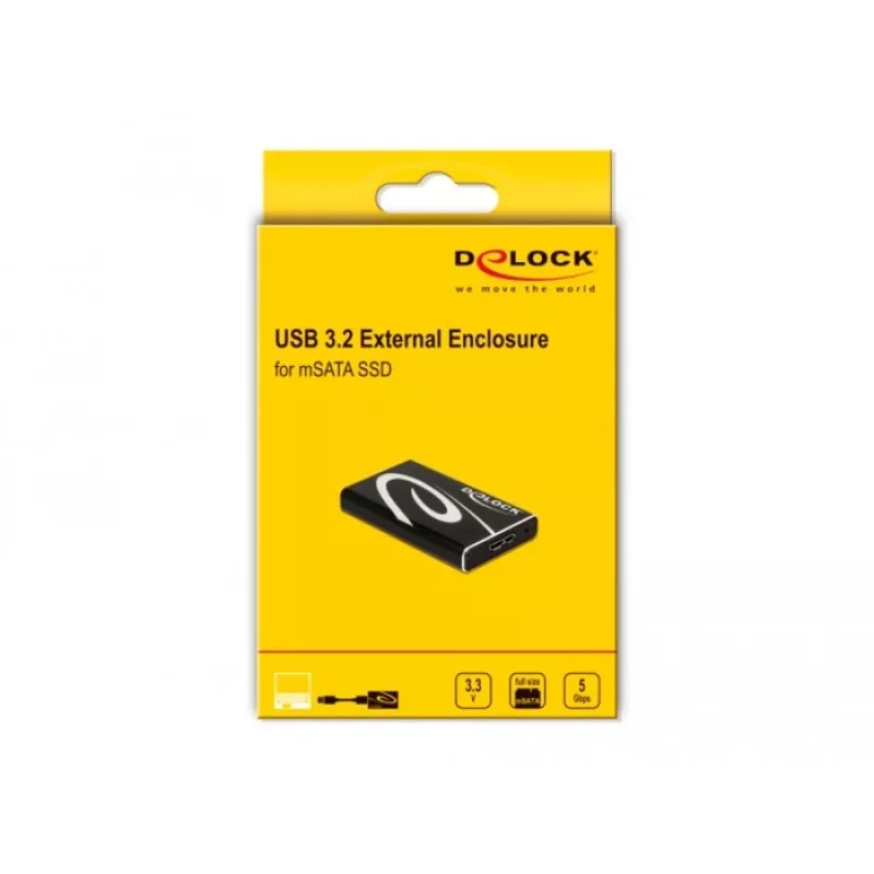 DeLOCK 42006 išorinis SSD korpusas mSATA diskams
