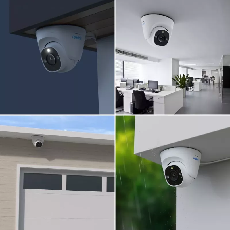 IP stebėjimo kamera Reolink P344 Dome – 12 MP, 4 mm objektyvas, PoE/DC, IP67, 30 m IR, balta